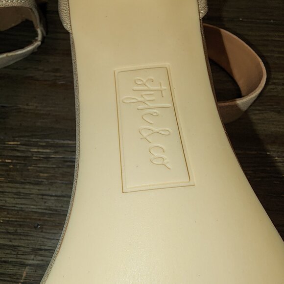 STYLE CO Women's Paycee Two-Piece Dress Sandals PLATINO 10M - Picture 12 of 13